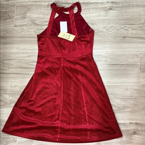 Live to be spoiled Elegant Scarlet Mini Dress Size m - Picture 2 of 6